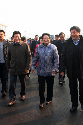 2011年12月14日，第十届全国人大常委会副委员长顾秀莲、中国石油和化学工业联合会长李勇武等参加铜化集团成立20周年庆典，莅临公司视察。